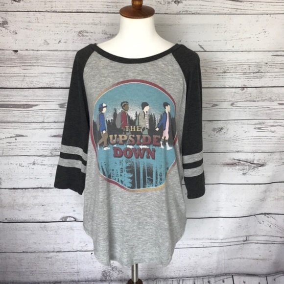 STRANGER THINGS 2 Grey Tops Bundle Jrs M & Jrs L - Picture 5 of 14